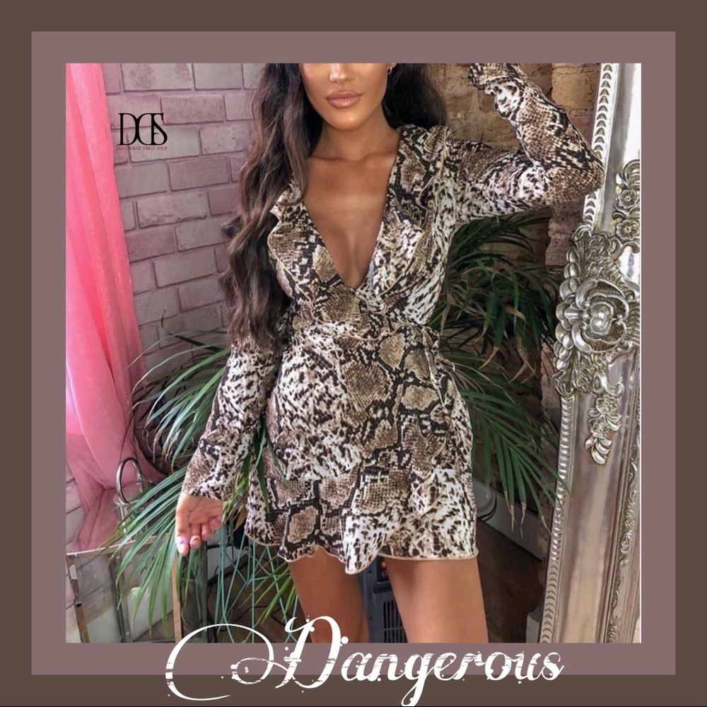 Dangerous - SnakeSkin Mini Dress